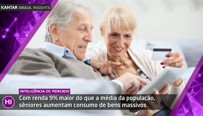Com renda 9% maior do que a média da população, sêniores aumentam consumo de bens massivos